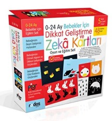 0-24 Ay Bebekler İçin Dikkat Geliştirme ve Zeka Kartları Oyun ve Eğitim Seti - Piar Kids