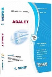 1. Sınıf 1. Yarıyıl Adalet Konu Anlatımlı Hedef Sorular - Kod 112 - Egem Eğitim Yayınları
