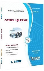 1. Sınıf 1. Yarıyıl Genel İşletme Konu Anlatımlı Soru Bankası - Kod 156 - Egem Eğitim Yayınları