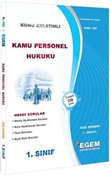 1. Sınıf 1. Yarıyıl Kamu Personel Hukuku Konu Anlatımlı Soru Bankası - Kod 180 - Egem Eğitim Yayınları