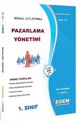 1. Sınıf 1. Yarıyıl Pazarlama Yönetimi Konu Anlatımlı Soru Bankası - Kod 165 - Egem Eğitim Yayınları