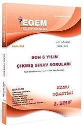 1. Sınıf 1. Yarıyıl Sağlık Kurumları İşletmeciliği Son 6 Yılın Çıkmış Sınav Soruları Kod 509 - Egem Eğitim Yayınları