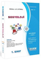 1. Sınıf 1. Yarıyıl Sosyoloji Konu Anlatımlı Soru Bankası - Güz Dönemi Kod: 111 - Egem Eğitim Yayınları