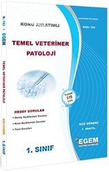 1. Sınıf 1. Yarıyıl Temel Veteriner Patoloji Konu Anlatımlı Soru Bankası - Kod 182 - Egem Eğitim Yayınları