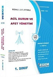 1. Sınıf 2. Yarıyıl Acil Durum Ve Afet Yönetimi - Egem Eğitim Yayınları