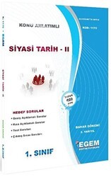 1. Sınıf 2. Yarıyıl Konu Anlatımlı Siyasi Tarih 2 - Kod 1170 - Egem Eğitim Yayınları
