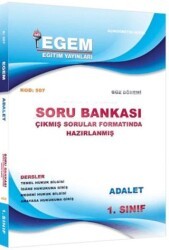 1. Sınıf Adalet Soru Bankası Çıkmış Sorular Formatında Hazırlanmış 1. Yarıyıl 507-1 - Egem Eğitim Yayınları