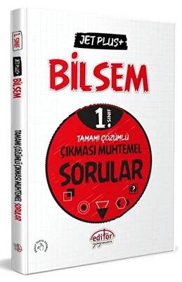 Editör Yayınevi 1. Sınıf Bilsem Jet Plus+ Tamamı Çözümlü Çıkması Muhtemel Sorular - 1