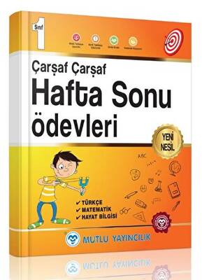 Mutlu Yayıncılık 1. Sınıf Çarşaf Çarşaf Hafta Sonu Ödevleri - 1