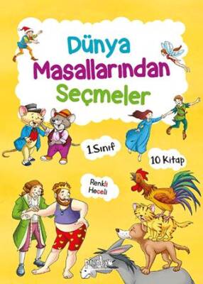 1. Sınıf Dünya Masallarından Seçmeler 10 Kitap Takım - Heceli - 1