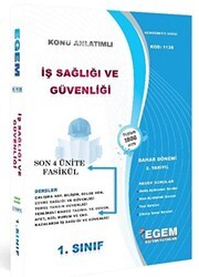 1. Sınıf İş Sağlığı ve Güvenliği Bahar Dönemi - Egem Eğitim Yayınları