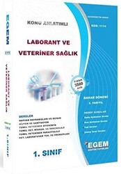 Egem Eğitim Yayınları 1. Sınıf Laborant ve Veteriner Sağlık 2. Yarıyıl Bahar Dönemi Konu Anlatımlı Soru Bankası - 1114 - 1