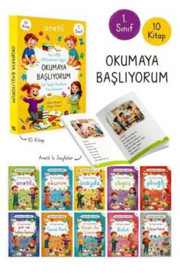 1. Sınıf Okumaya Başlıyorum ANETİL 10 Kitap - 1