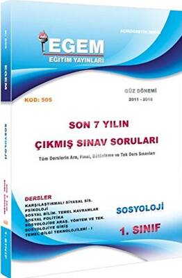 1. Sınıf Sosyoloji 1. Yarıyıl Çıkmış Sınav Soruları 2011-2018 505 - 1