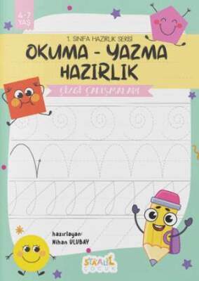 1. Sınıfa Hazırlık Serisi - Okuma - Yazma Hazırlık - Çizgi Çalışmaları Aktivite Kitabı - 1