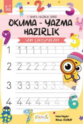 1. Sınıfa Hazırlık Serisi - Okuma - Yazma Hazırlık - Sayı Çalışmaları Aktivite Kitabı - 1