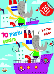 10 Farkı Bulalım - Kırmızı Kitap - 0-6 Yaş Yayınları