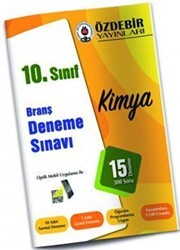 10. Sınıf Kimya Branş Deneme Sınavı - Özdebir Yayınları
