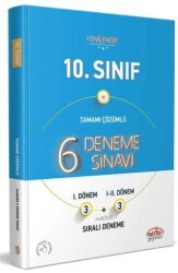 Editör Yayınevi 10. Sınıf Tamamı Çözümlü 6 Fasikül 3+3 Deneme Sınavı - 1