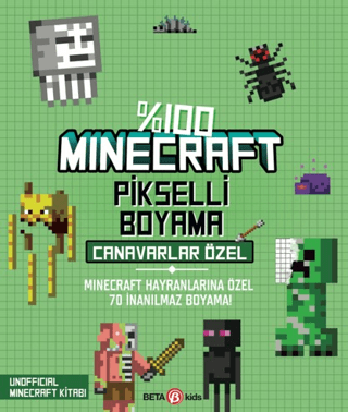 %100 Minecraft Pikselli Boyama - Canavarlar Özel - 1