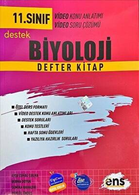 ENS Yayınları 11. Sınıf Biyoloji Destek Defter Kitap - 1