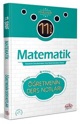 Editör Yayınevi 11. Sınıf Matematik Öğretmenin Ders Notları - 1