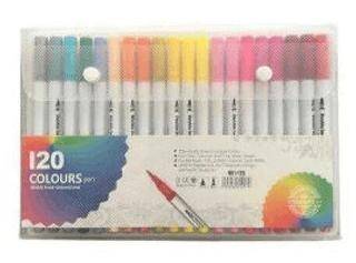 120 Renk Çift Uçlu Keçeli Kalem - 1