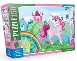 150 Parça Unicorn Tek Boynuzlu At Blue Focus - Blue Focus Yayınları