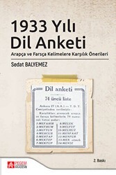 1933 Yılı Dil Anketi - Pegem Akademi Yayıncılık