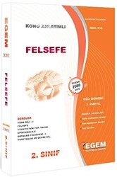 Egem Eğitim Yayınları 2. Sınıf 3. Yarıyıl Felsefe Konu Anlatımlı Soru Bankası - Kod 219 - Egem Eğitim Yayınları