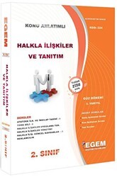 Egem Eğitim Yayınları 2. Sınıf 3. Yarıyıl Halkla İlişkiler ve Tanıtım Konu Anlatımlı Soru Bankası - Kod 224 - Egem Eğitim Yayınları