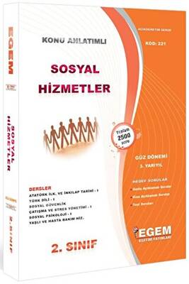 Egem Eğitim Yayınları 2. Sınıf 3. Yarıyıl Sosyal Hizmetler Konu Anlatımlı Soru Bankası - Kod 221 - 1