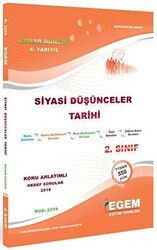 2. Sınıf 4. Yarıyıl Siyasi Düşünceler Tarihi Konu Anlatımlı Hedef Sorular - Kod 2259 - Egem Eğitim Yayınları