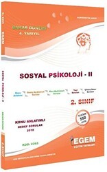 2. Sınıf 4. Yarıyıl Sosyal Psikoloji 2 Konu Anlatımlı Hedef Sorular - Kod 2265 - Egem Eğitim Yayınları