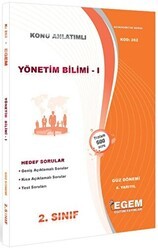Egem Eğitim Yayınları 2. Sınıf 4. Yarıyıl Yönetim Bilimi 1 Konu Anlatımlı Soru Bankası - Kod 262 - Egem Eğitim Yayınları