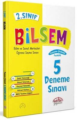Editör Yayınevi 2. Sınıf Bilsem Çözümlü 5 Deneme Sınavı - - 1