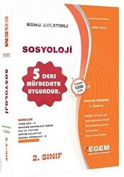 Egem Eğitim Yayınları 2. Sınıf Sosyoloji Bahar Dönemi Konu Anlatımlı Soru Bankası 4. Yarıyıl - Egem Eğitim Yayınları