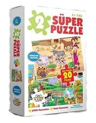 2 Süper Puzzle Çiftlik Hayvanları - 0-6 Yaş Yayınları