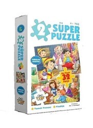 2 Süper Puzzle Pamuk Prenses-Pinokyo 32 Parça - 0-6 Yaş Yayınları