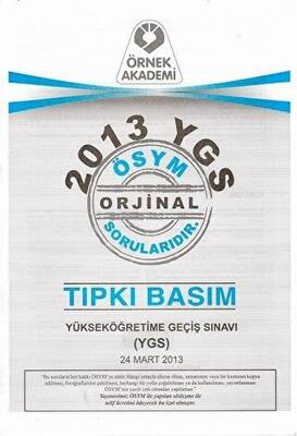 Örnek Akademi 2013 YGS ÖSYM Tıpkı Basım Soru Kitapçığı - 1