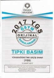 Örnek Akademi 2017 YGS ÖSYM Tıpkı Basım Soru Kitapçığı - Örnek Akademi