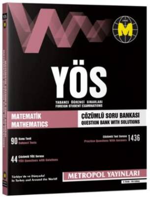 Metropol Yayınları YÖS Matematik Tüm Konular Çözümlü Soru Bankası - 1