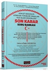 Savaş Yayınevi 2020 Adalet Bakanlığı GYS Sınavları Yazı İşleri Müdürlüğü Son Karar Soru Bankası - Savaş Yayınevi