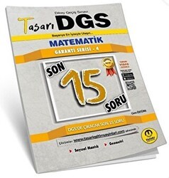 Tasarı Eğitim Yayınları DGS Matematik Son 15 Garanti Serisi 4 - Tasarı Eğitim Yayınları