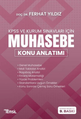 Temsil Kitap KPSS ve Kurum Sınavları İçin Muhasebe Konu Anlatımı - 1