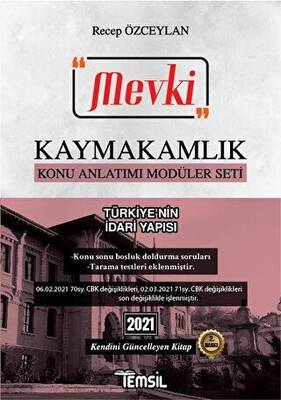 2021 Mevki Kaymakamlık Konu Anlatımı Modüler Seti - Türkiye`nin İdari Yapısı