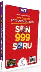 Karekök Yayıncılık Sözel Öğrencileri İçin AYT Öncesi Çözülmesi Gereken Son 999 Soru - Karekök Yayıncılık