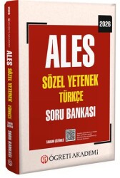 2026 ALES Sözel Yetenek Türkçe Tamamı Çözümlü Soru Bankası - Öğreti Akademi