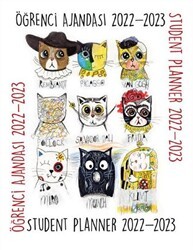 2022 - 2023 Öğrenci Ajandası: Painter Cats Student Planner - Akademi Çocuk