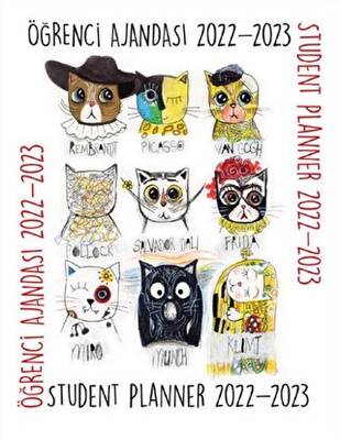 2022 - 2023 Öğrenci Ajandası: Painter Cats Student Planner - 1